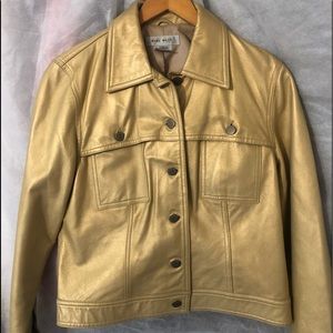 Gold leather jacket